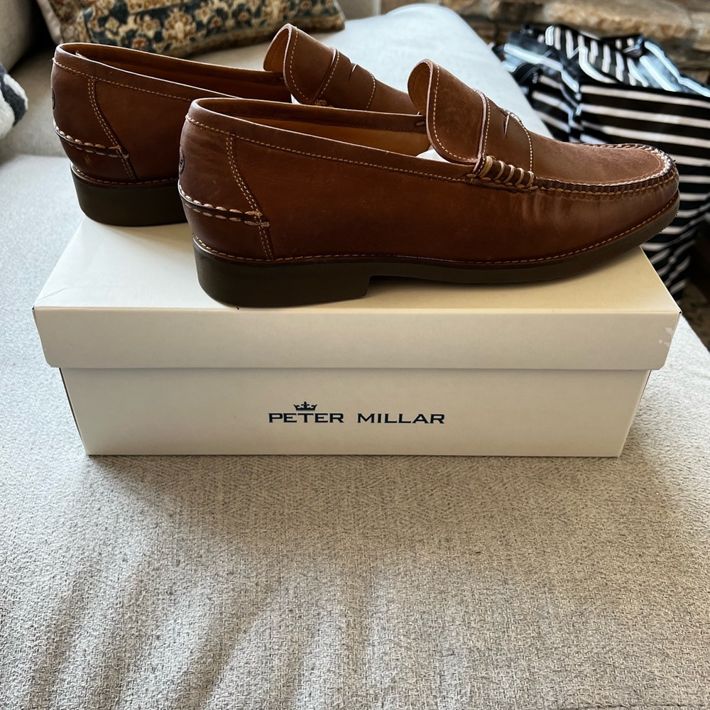 Brand new Peter Millar brown dress shoes